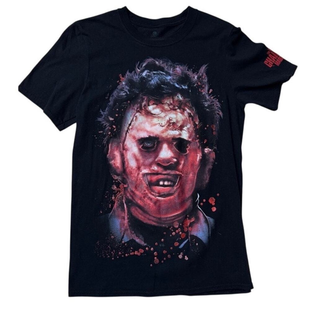 Texas Chainsaw Massacre Leatherface Halloween Horror Nights black shirt Small